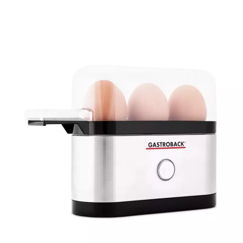 Cozedor de ovos Gastroback Design Mini 3 ovos 350 W Preto Aço inoxidável