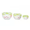 Conjunto de saladeiras de cerâmica Oursson BS2981RD/GA, maçã verde