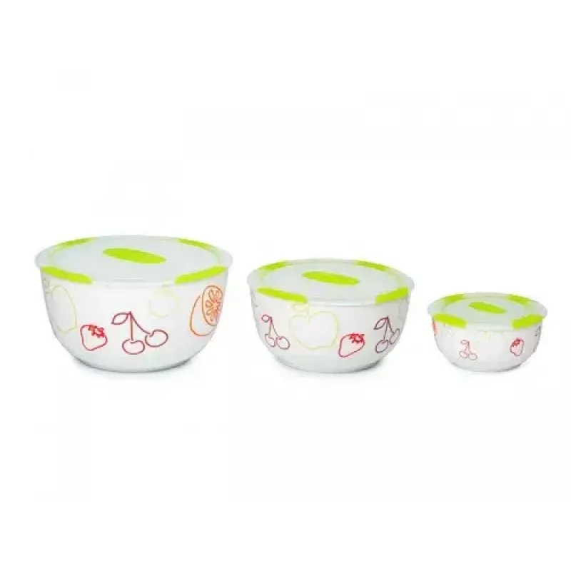 Conjunto de saladeiras de cerâmica Oursson BS2981RD/GA, maçã verde