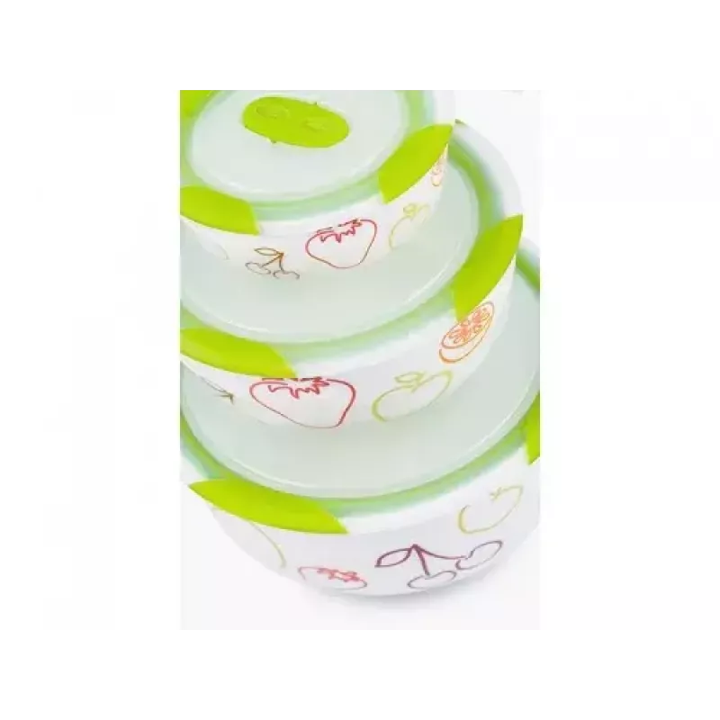 Conjunto de saladeiras de cerâmica Oursson BS2981RD/GA, maçã verde