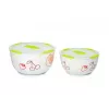 Oursson BS4781RC/GA conjunto de saladeiras de cerâmica, verde maçã