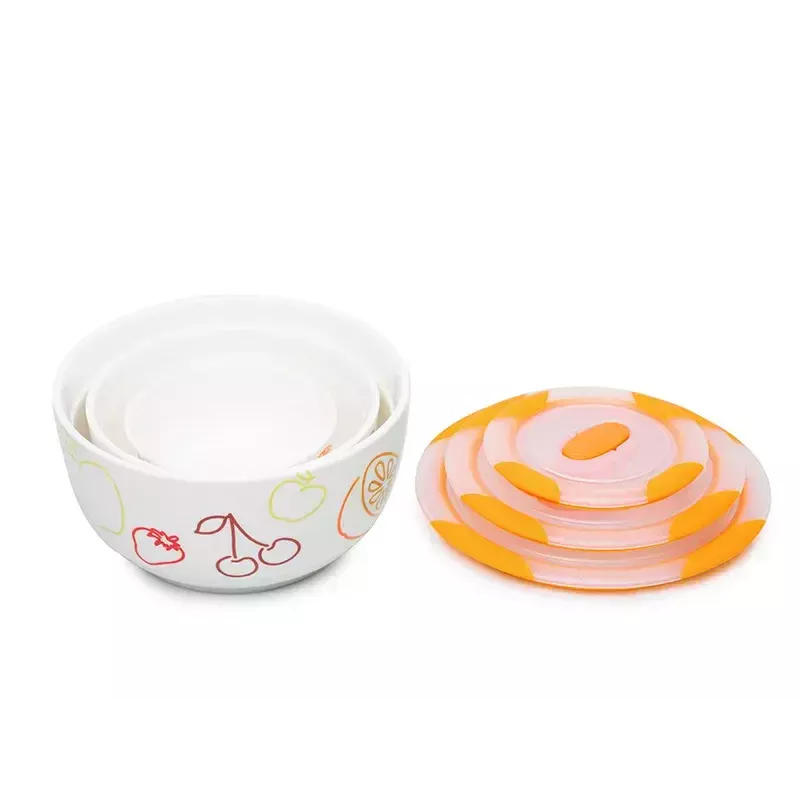 Conjunto de taças OURSSON BS2981RC/OR 1,7 L Redondo Cerâmica Laranja Branco 3 unid.
