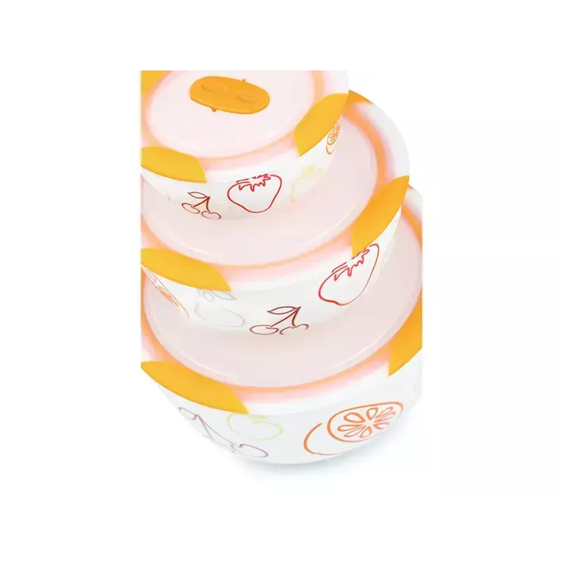 Conjunto de taças OURSSON BS2981RC/OR 1,7 L Redondo Cerâmica Laranja Branco 3 unid.