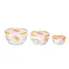Conjunto de taças OURSSON BS2981RC/OR 1,7 L Redondo Cerâmica Laranja Branco 3 unid.