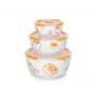 Conjunto de taças OURSSON BS2981RC/OR 1,7 L Redondo Cerâmica Laranja Branco 3 unid.