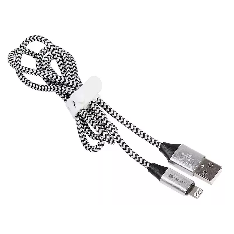 Cabo Lightning Tracer TRAKBK46268 1 m preto prateado