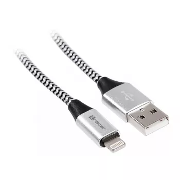 Cabo Lightning Tracer TRAKBK46268 1 m preto prateado