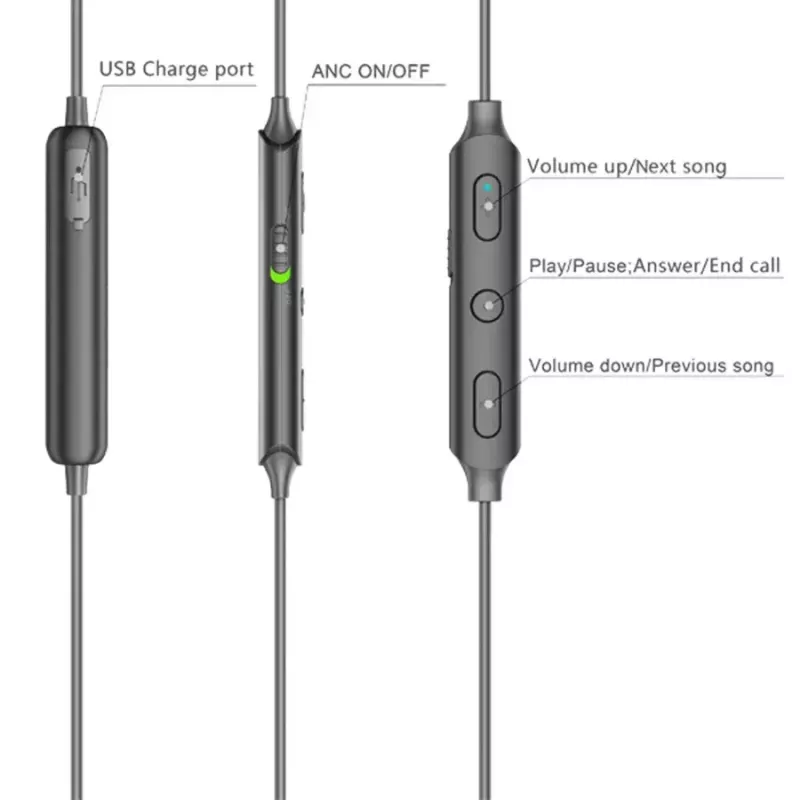 Headset Denver BEN-151 Wireless in-ear preto