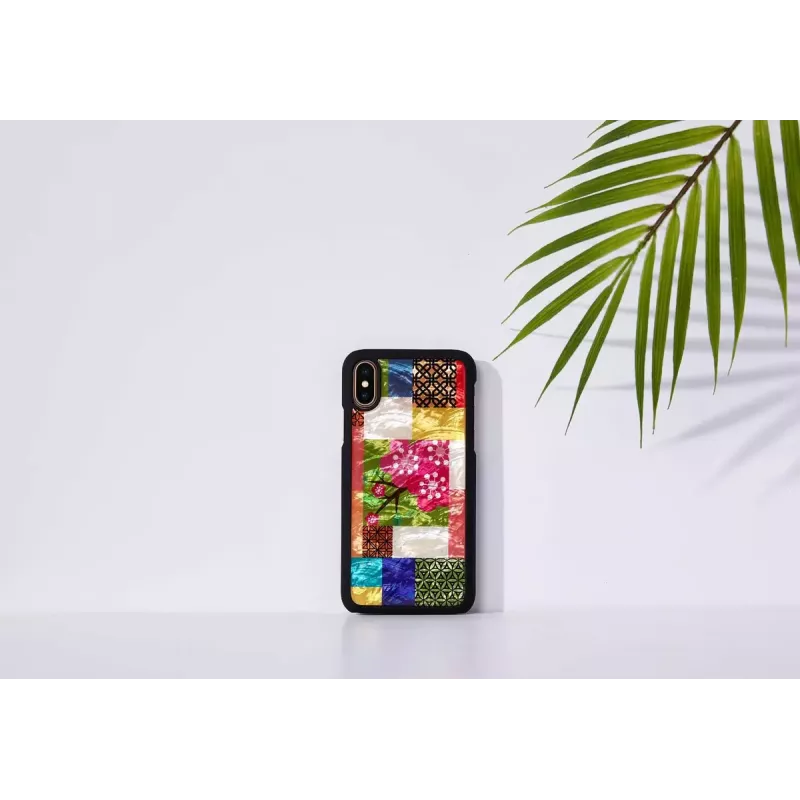 Capa para smartphone iKins para iPhone XS/S — design Kirschblüten branco, proteção rígida ajustada