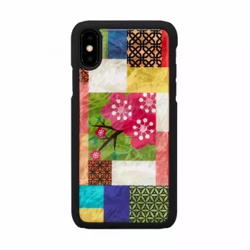 Capa para smartphone iKins para iPhone XS/S — design Kirschblüten branco, proteção rígida ajustada