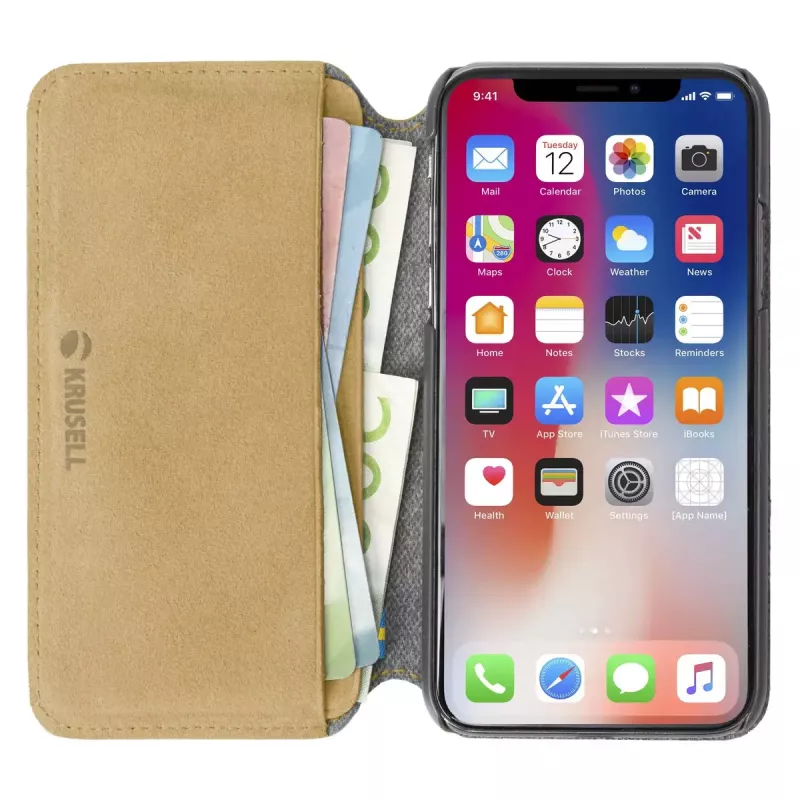 Capa tipo carteira Krusell Broby 4 Card SlimWallet para iPhone X/XS