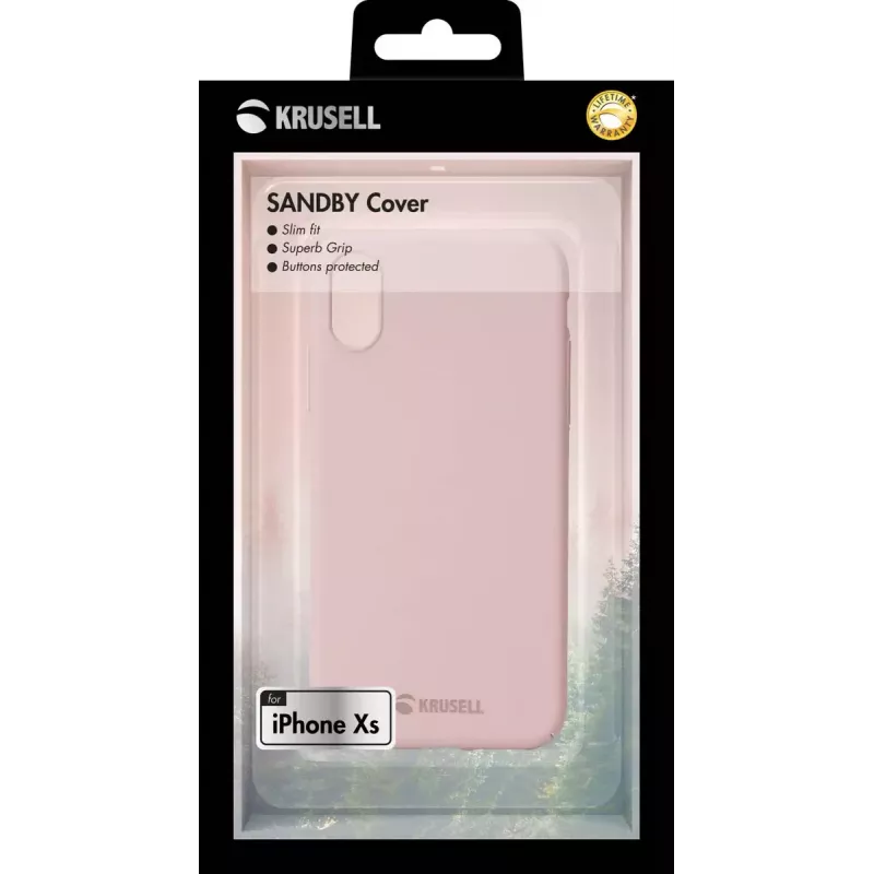 Capa Krusell iPhone X/XS rosa