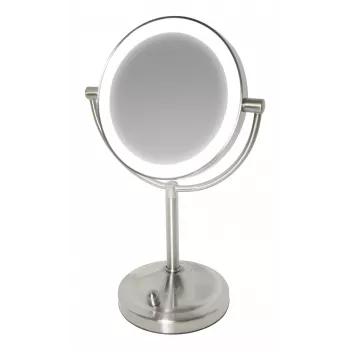 Espelho de maquilhagem HoMedics MIR-8150-EU de pé redondo aço inoxidável