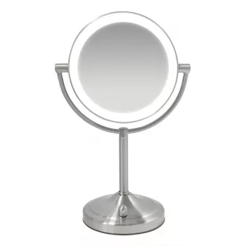 Espelho de maquilhagem HoMedics MIR-8150-EU de pé redondo aço inoxidável