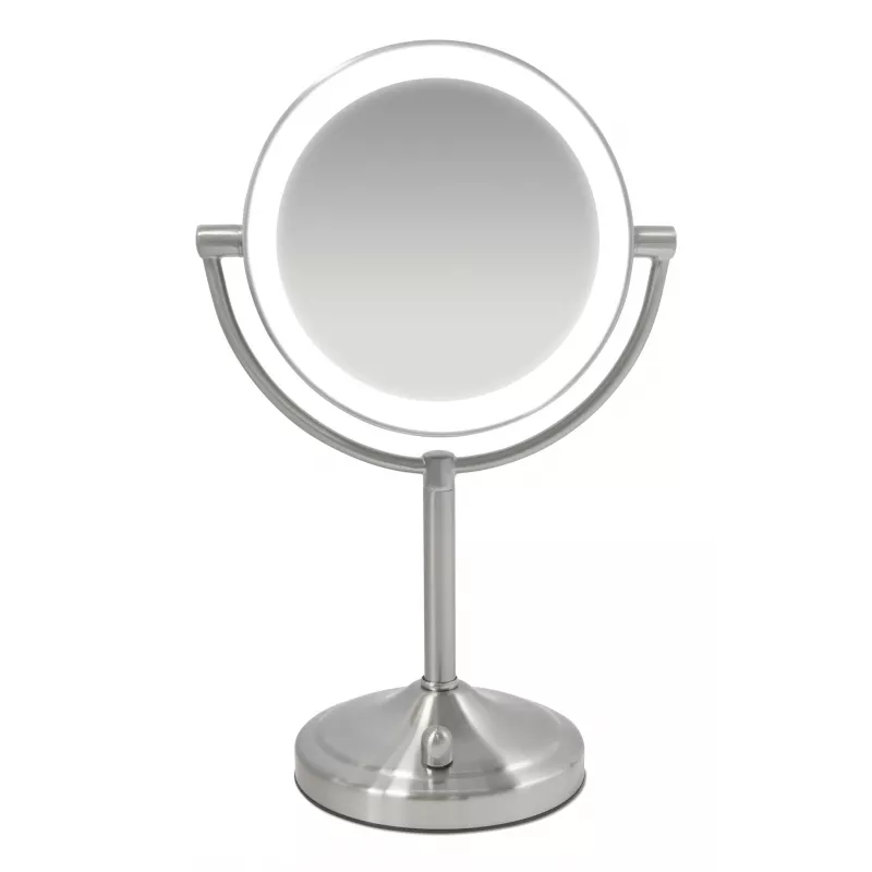 Espelho de maquilhagem HoMedics MIR-8150-EU de pé redondo aço inoxidável