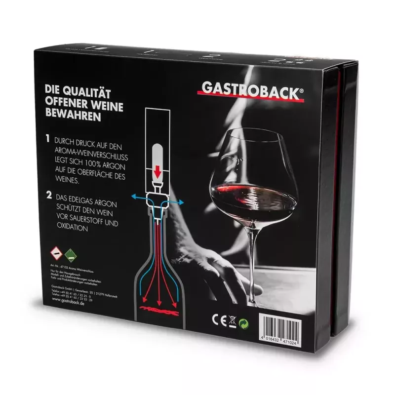 Gastroback 47102 Aroma Wine Preserver dispositivo para conservar vinho aberto