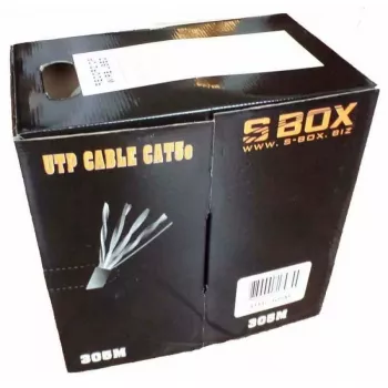 Cabo de rede SBOX UTP-305 CAT5E RJ45 305 m azul