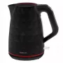 Chaleira elétrica MANTA KTL9230B 1.7L 2200W preta, corpo em plástico, controlador Strix, indicador de nível de água