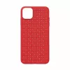 Capa macia para telemóvel Devia para iPhone 11 Pro — padrão tecido, vermelho
