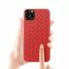 Capa macia para telemóvel Devia para iPhone 11 Pro — padrão tecido, vermelho