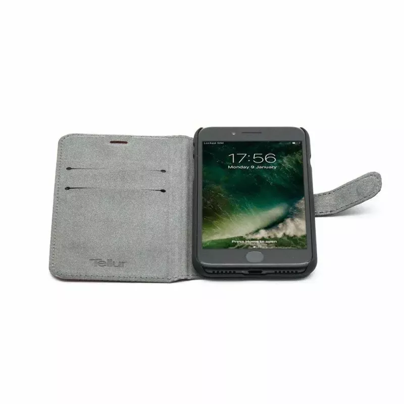 Capa tipo carteira Tellur TLL184031 para iPhone 7 preto vermelho