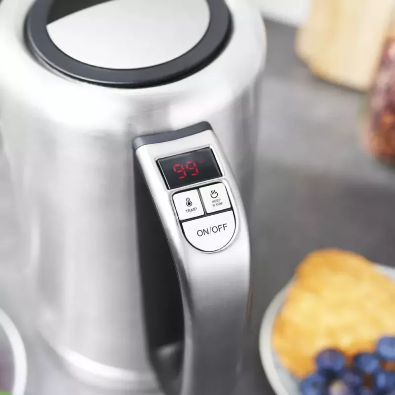 Chaleira elétrica Gastroback 1,7 L 3000 W preto aço inoxidável