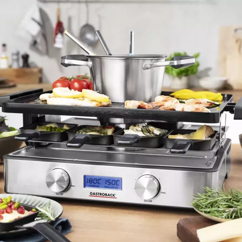 Conjunto de raclette e fondue Gastroback Design Raclette-Fondue Advanced Plus 2200W