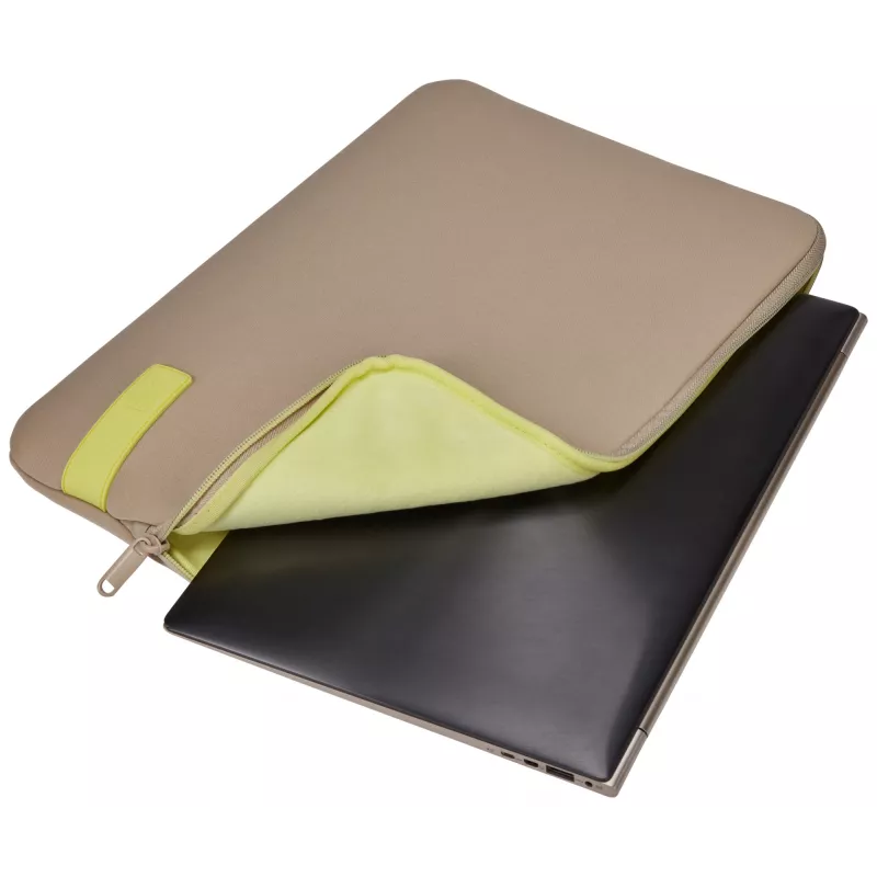 Case Logic Reflect REFPC-114 Plaza Taupe/Sun-Lime 35,6 cm (14 polegadas) bolsa sleeve