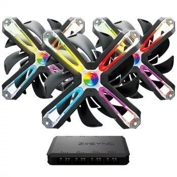 Sistema de arrefecimento para computador Zalman ZM-SF120A3 ventoinha para caixa de computador 12 cm preto