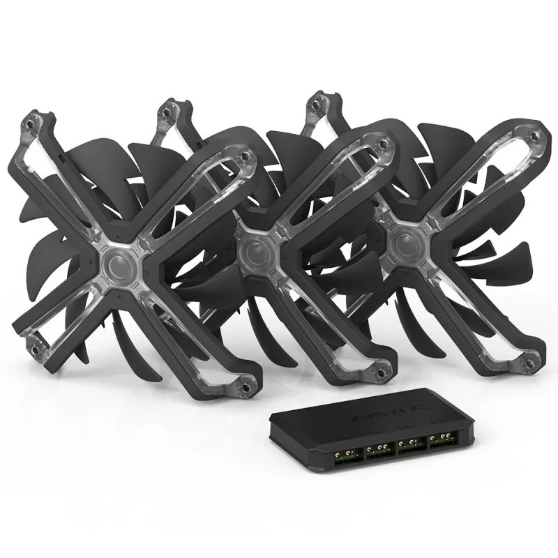 Sistema de arrefecimento para computador Zalman ZM-SF120A3 ventoinha para caixa de computador 12 cm preto