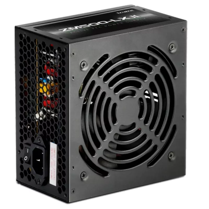 Fonte de alimentação Zalman ZM500-LXII 500 W 20+4-Pin ATX ATX preto