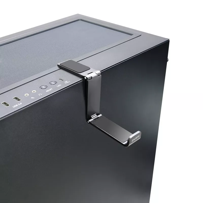 Suporte para auscultadores Zalman ZM-FH10 BK alumínio borracha aço preto