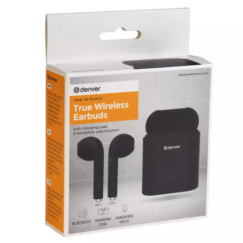 Auscultadores com microfone Denver TWE-46 preto