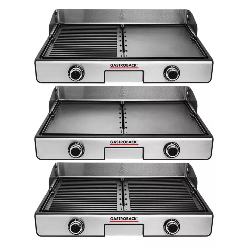Grelhador de contacto Gastroback Design Plancha & BBQ 2000 W Aço inoxidável