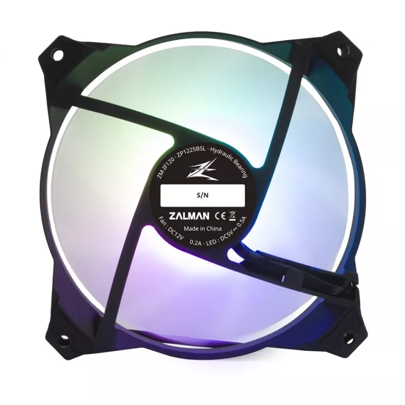 Zalman ZM-IF120 120mm Milky White Ventoinha aRGB efeito Infinity 1.200 rpm 21,0 dB(A) 55,2 CFM caixa de computador 12 cm