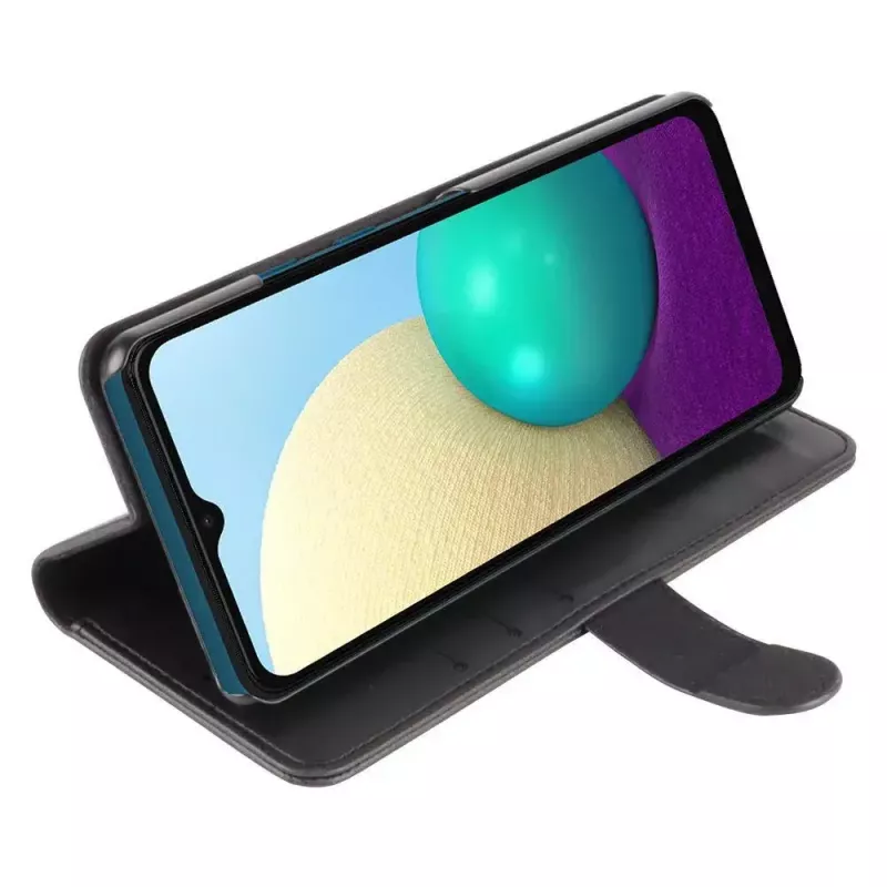 Capa com carteira Krusell Galaxy A02 16,5 cm Preto 3 compartimentos para cartões