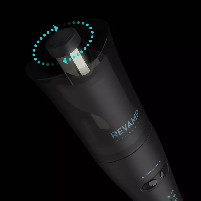 Revamp Progloss Hollywood Curl Ferro de caracóis automático Warm Preto 3 m