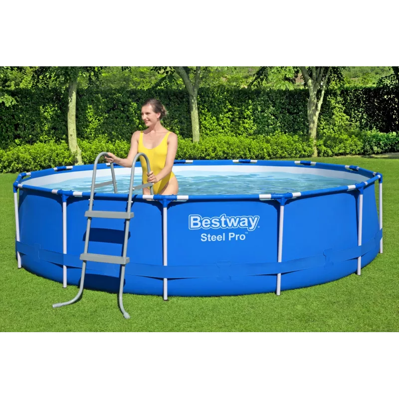 Piscina com estrutura Bestway Steel Pro 13' x 33 polegadas/3,96 m x 84 cm capacidade 8680 L
