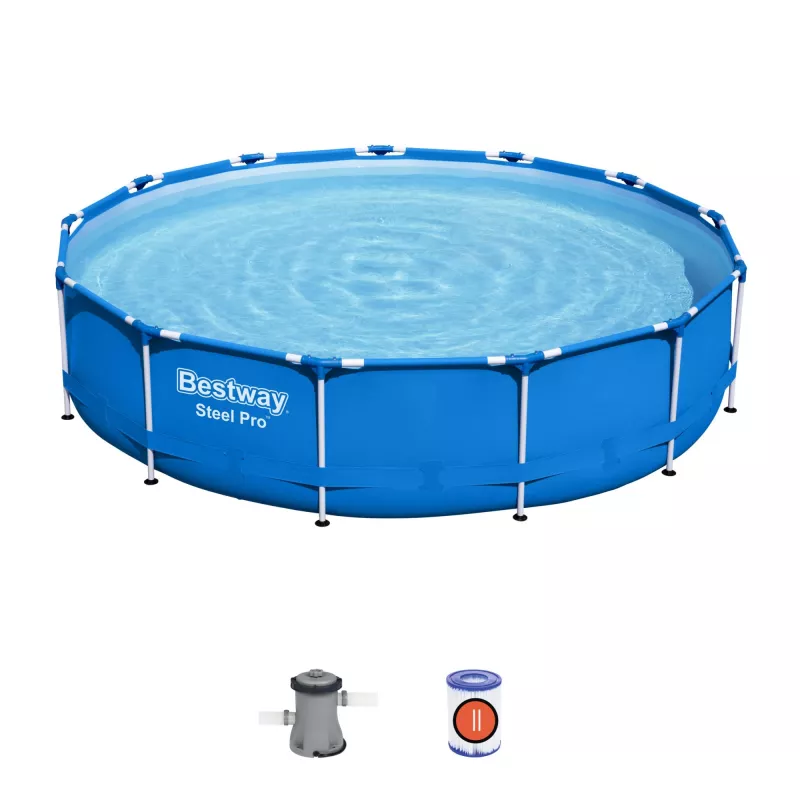 Piscina com estrutura Bestway Steel Pro 13' x 33 polegadas/3,96 m x 84 cm capacidade 8680 L