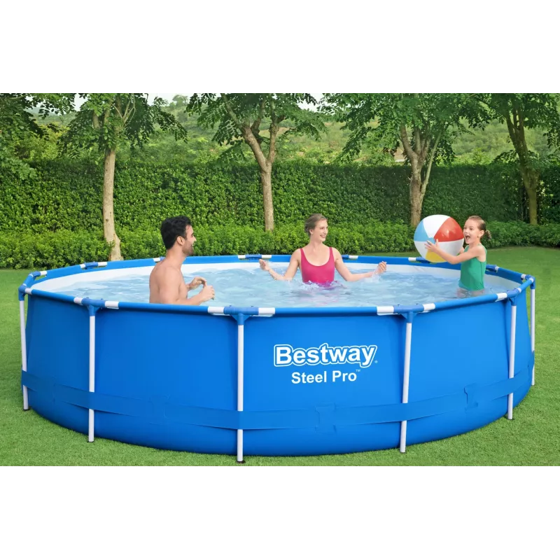 Piscina com estrutura Bestway Steel Pro 13' x 33 polegadas/3,96 m x 84 cm capacidade 8680 L