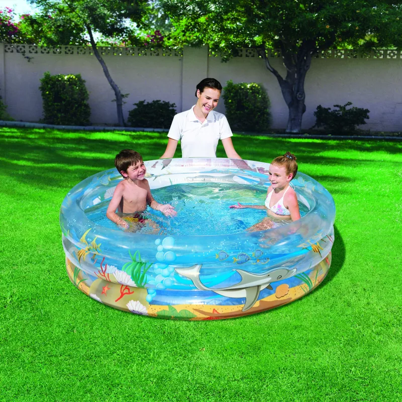 Piscina insuflável Bestway transparente Vida Marinha Φ1,5m x A53cm