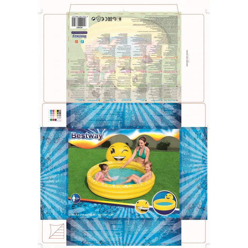 Piscina insuflável Bestway 53081 oval 282L para crianças a partir de 2 anos