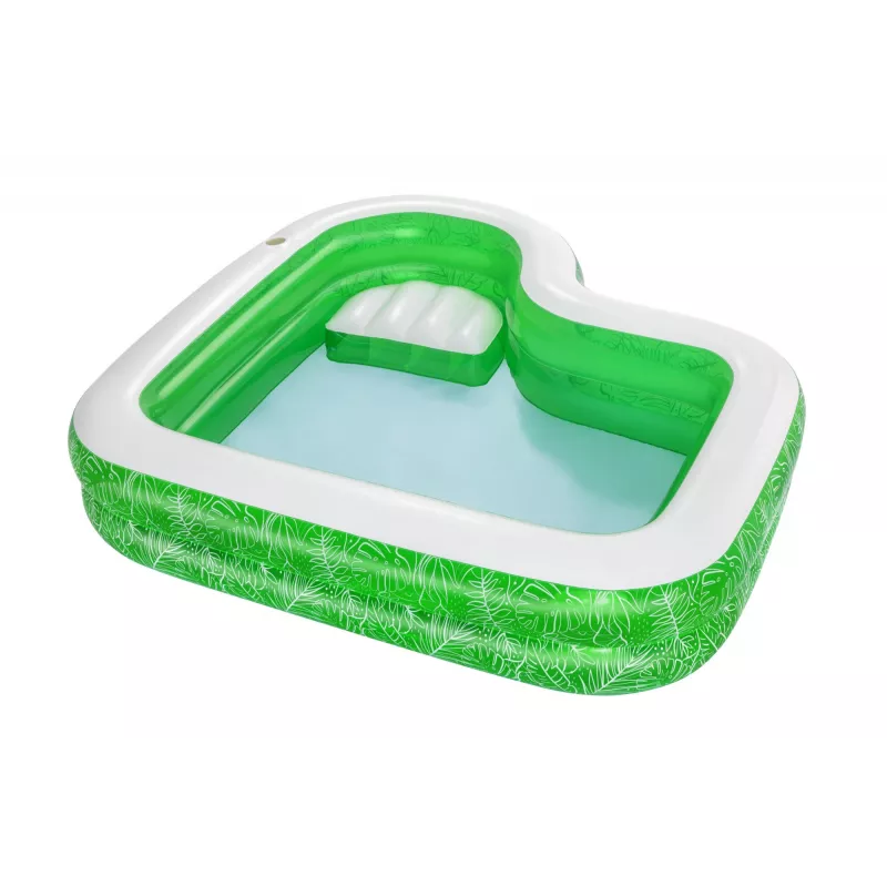 Bestway 7'7 polegadas x 7'7 polegadas x 20 polegadas/2,31 m x 2,31 m x 51 cm piscina familiar Tropical Paradise