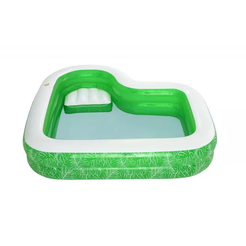 Bestway 7'7 polegadas x 7'7 polegadas x 20 polegadas/2,31 m x 2,31 m x 51 cm piscina familiar Tropical Paradise