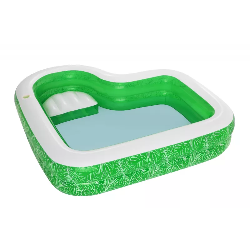 Bestway 7'7 polegadas x 7'7 polegadas x 20 polegadas/2,31 m x 2,31 m x 51 cm piscina familiar Tropical Paradise