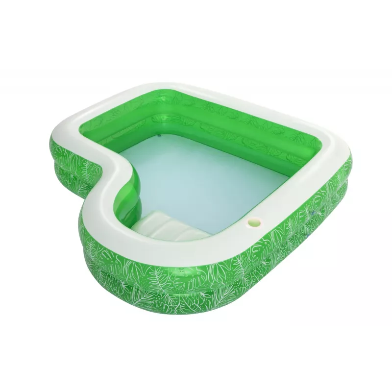 Bestway 7'7 polegadas x 7'7 polegadas x 20 polegadas/2,31 m x 2,31 m x 51 cm piscina familiar Tropical Paradise