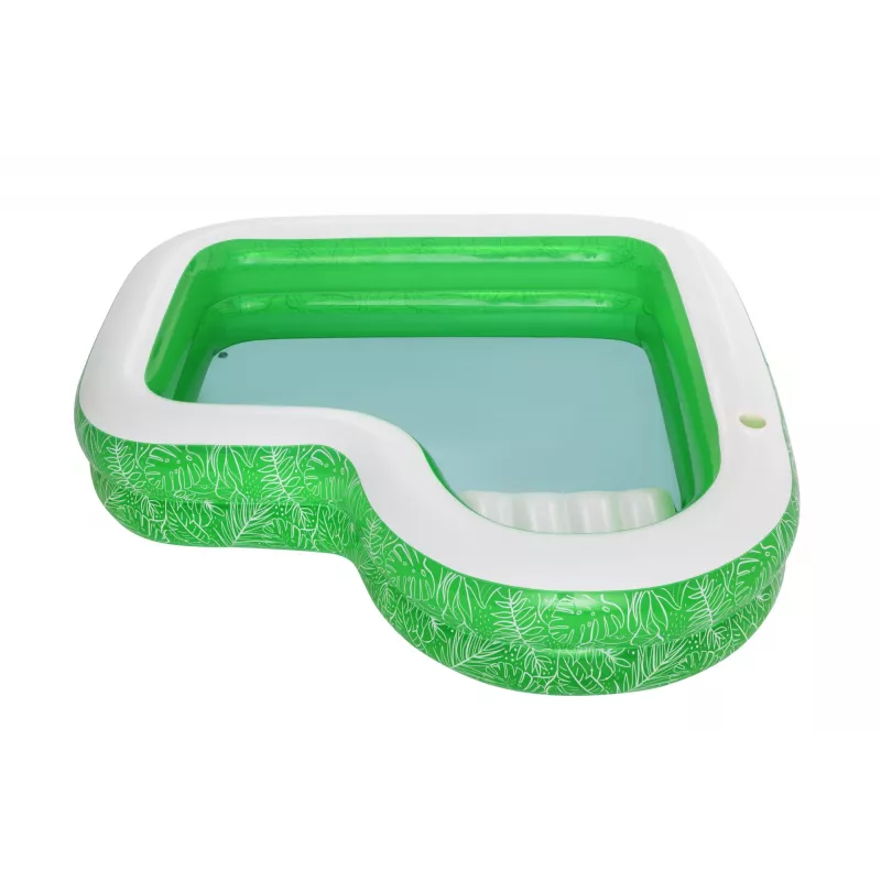 Bestway 7'7 polegadas x 7'7 polegadas x 20 polegadas/2,31 m x 2,31 m x 51 cm piscina familiar Tropical Paradise
