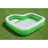 Bestway 7'7 polegadas x 7'7 polegadas x 20 polegadas/2,31 m x 2,31 m x 51 cm piscina familiar Tropical Paradise