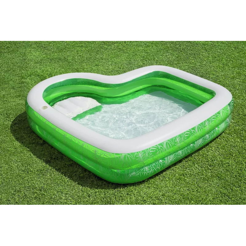 Bestway 7'7 polegadas x 7'7 polegadas x 20 polegadas/2,31 m x 2,31 m x 51 cm piscina familiar Tropical Paradise