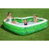 Bestway 7'7 polegadas x 7'7 polegadas x 20 polegadas/2,31 m x 2,31 m x 51 cm piscina familiar Tropical Paradise